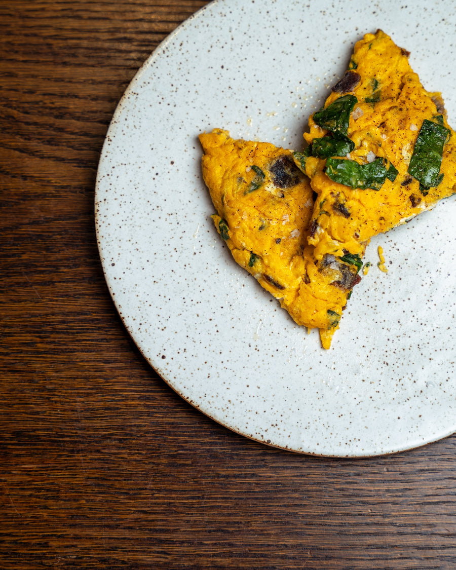 Chuck Steak, Spinach and Feta Tortilla